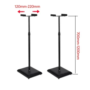 (1 Pair=2pcs) D MOUNT SF18 700mm 1200mm Height Adjust Clamp Width 120 220mm Surround Sound Speaker Display Stand Floor 7kg