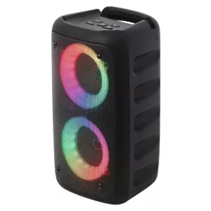 1 mic HY3317 LED RGB Pulse Portable Karaoke Big BT Speakers Outdoor DJ Party Dual Blue Tooth Speaker Microphone for Family KTV
