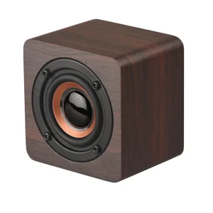 1.5 Inch Wooden RGB LED Wireless Mini Portable Party Phone Speaker with Computer Support for Outdoor Home Theatre Use