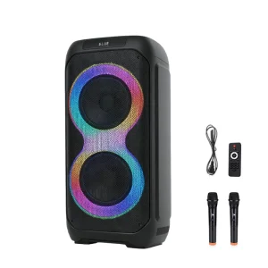 10 Inch Portable Wireless Bluetooth Speaker Subwoofer Soundbar Party Audio System RGB LED Light Karaoke for Outdoor Party