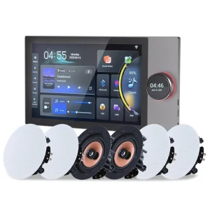 10-Inch Tuya Smart Home Background Music System 8*30W Ceiling Speaker Intelligent Central Control Panel Wall Amplifier