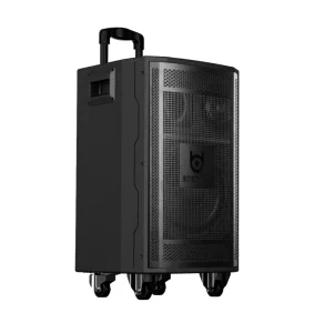 10 Inch Wireless Karaoke Speaker with Trolley for Home Theater 280W Output 2 Microphones for V5.3 OLED Display
