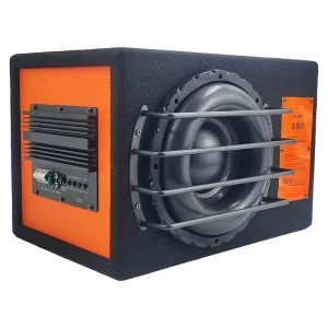 10 Inch Wooden Active Car Audio Subwoofer with 300W Amplifier Deep Bass Sound Box Strong Bass 8″ Subwoofer for Car Audio