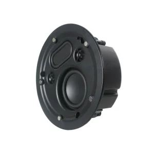 100V 20W 4 Inch Black PA Wall Mount in Ceiling Speaker with Dual Tweeter and Passive Radiator for Public Address