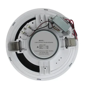 100V Two-way Speaker 6.5″+1″ Coaxial Frameless Speaker 10W Ceiling Speaker for Hotel, School Use