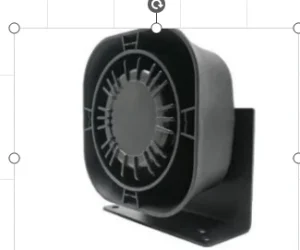 100W Black Body Siren 12V Electrical Car Component Iron Speaker