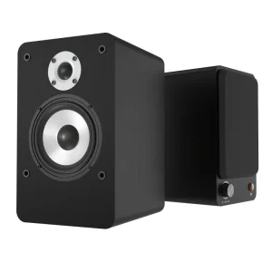 100W Bookshelf Studio Monitor Speakers Wood Cabinet Two-way Audio Crossover for 5.5 Remote Control for Home Theatre
