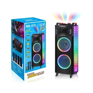 100W Dual 12inch Audio for Bluetooth Speaker with RGB LED Lighting High Power Long Battery Life