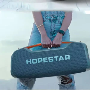 100W RGB LED Subwoofer Speaker with Built-in Microphone, IPX6 Waterproof, Wireless Connectivity
