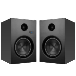 100W RMS Output MDF Wooden Enclosure Bookshelf Speaker With Remote Control Wireless BT Active Speakers
