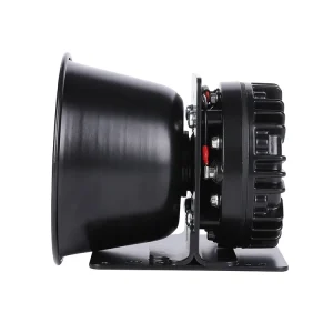 100W Round Shape Black Amplifier Ambulance Car Horn Speaker Car Alarm Speaker Driver Unit Horn Electronic Waterproof