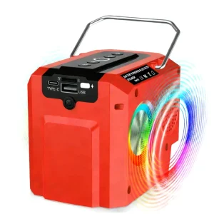 10W Bluetooth Speaker Fit for 18V M-18 Battery Portable Small Wireless Speaker for Camping Home and Party