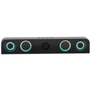 10W RGB Party Speaker with Bt 5.0 Dual 52mm Subwoofer 1200mAh Battery HiFi Sound Dynamic Light Show