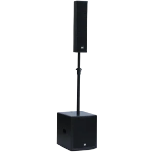 10×3.5 Inch Column Speaker with 15 Inch Active Subwoofer PA Speakers System DJ Audio Sound Equipement for Church Event Party