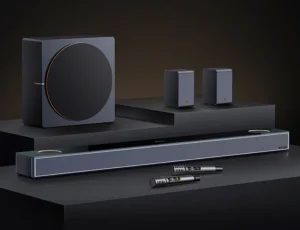 11.1.4 Channel Wireless Surround Soundbar for TVs Gaming and Home Theater with Subwoofer and Karaoke System BT Speaker