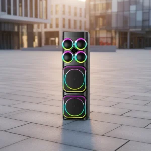 12″ RMS 120W USB AUX RGB Built-in Mic Remote Control Full-Range Sound Portable Party Box for Wireless Speaker