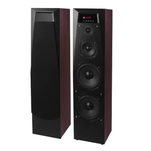 120W*2 HIFI Stereo Floor Standing MDF Home Audio Speaker with 5.0 HD Optical Coaxial Inputs for Home Theater Systems
