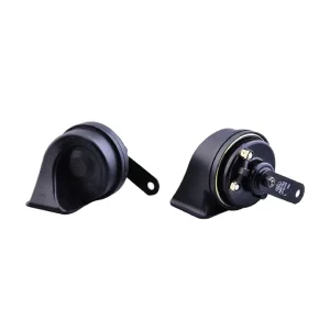 120dB Electric Car Snail Horn 12V/24V Siren Kit Waterproof ABS Automotive 2-Way Audio Speaker Pair with Copper Wire