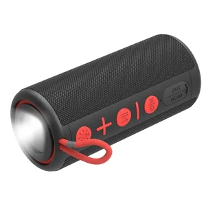12W 5.0 Bluetooth Speaker Torch Flashlight Round Stereo Sound Audio Cloth Fabric Speaker