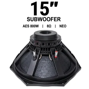 15 Inch 1600W Neodymium Metal Low Range Loudspeaker Unit With 100mm Voice Coil For Sound Reinforcement