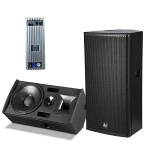 15 Inch 3 Way Full Range Portable Professional PA System Speakers for Church Events