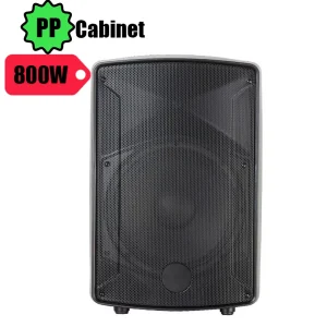 15″ Lightweight Passive Speaker 400W RMS 121dB Max SPL Durable PP Cabinet for Live Performances Outdoor Events