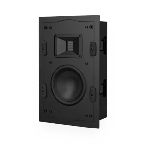 150W 6.5 Inch Home Theatre Cinema Speaker 2-Way 3-Drive Wall Mounted Wood Cabinet Black Color No Remote Battery DC