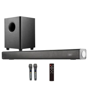 150W Home KTV Surround Sound System with Wireless Microphone Soundbar System with Column