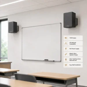 15W IP Wall Mounted Classroom Speakers School IP PA System Network Wall Speaker