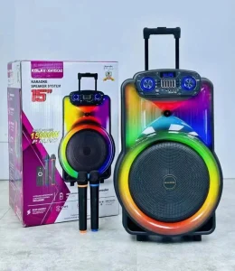 15inch Flame Lamp Trolley Square Bluetooth Speaker Portable Wireless High Power Heavy Bass Bluetooth Speaker