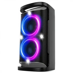 160W Peak Power Heavy Bass Two-way Audio Built-in Mic IPX5 Waterproof Fast Charging 15H Playtime Wireless Portable Boombox