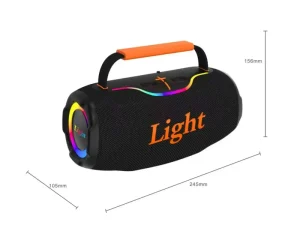 16W Powerful Wireless Bluetooth Speaker Portable Boombox for Party Outdoor Waterproof Speakers with Light Effect