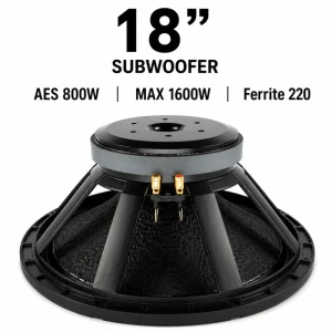 18 Inch 1600W End Range Loudspeaker Unit With 100mm Voice Coil For Sound Reinforcement