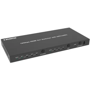 18Gbps 4X1 YUV 4:4:4 Audio ARC EARC Soundbar EDID HDR HDMI Switcher