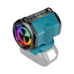 18v Battery Powered 30W Cordless Small Speaker RGB LED Lighting Touch Control Intelligent Assistant for Jobsites Home