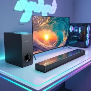 190W TV Soundbar Equipped with Dolby Atmos TV Speaker 3D Surround Sound System for Home Theater