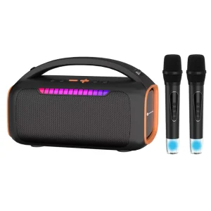 2 Mic NR8899 Powerful 30W 5400mAh Wireless Microphone BT Speaker Portable Karaoke Suitable for Children Family Gatherings Outdoor
