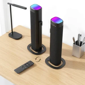 2-in-1 4-Channel Home Theatre Soundbar 100W with RGB LED Lights Wired+Wireless Dual Mode and Memory Card Support TV Speaker