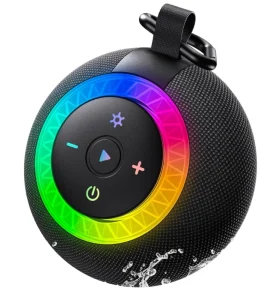 2 in 1 Mini Portable Speaker RGB Light IPX7 Waterproof Shower Speaker with Removable Suction Cup for Shower Outdoor