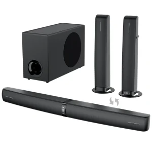 2.1ch Soundbar Subwoofer with Wireless Surround Sound Compatible Home Theater System Sound Bars for TV