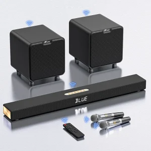 2.2CH Soundbar Digital Speaker 500W Wireless System Digital Amplifier with DSP TV Digital System with Wireless Microphone
