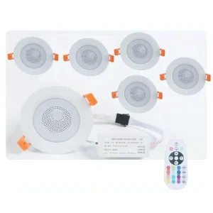 2.4G Bluetooth Home Theater Smart Intelligent 2 Active Ceiling Speakers 2.5 Inch Full Range RGB Light