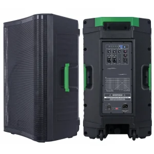 2000 Watts 15 Inch Professional Audio Versatile Powered Speaker PA Speaker System Sound Box with BT DSP Mixer Guitar Echo