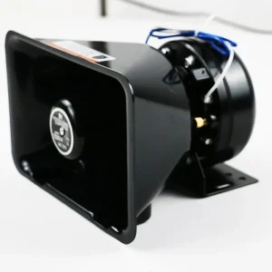 200W Spear 1 Ambulance Car Truck Horn Speaker Square Black Universal 2-Way Amplifier Siren LED Warning Light 12V