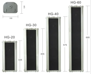 20W Outdoor Waterproof Column Speaker 110V PA System Weatherproof Aluminum Loudspeaker for School Garden