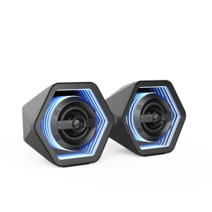 20W Super Bass Stereo Gaming Sound Effect RGB Backlit Wired Gaming Speakers Two Way Computer Sound System