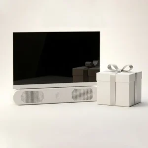 24 Inch Full HD LCD TV Portable White 10000mAh Battery Smart Television Small Wireless LED Monitor Built In Speaker