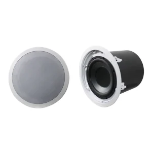 240W 10″ PA High Power Excursion Ceiling Subwoofer Speaker With Heavy Steel Metal Enclosure Fire Dome