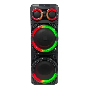 2X 12 Inch Bass & Tweeter Music Player Radio RGB Light Mic 150W Power Audio Speaker Party Karaoke Machine