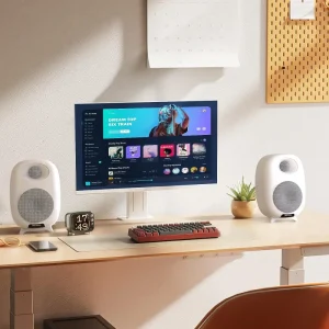 3 Inch HiFi Smart Bookshelf Speaker Active Two Way Stereo Smart Home Audio System with Bluetooth WiFi High End Desktop Speaker